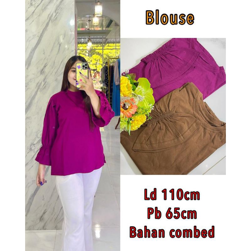 BLOUSE LENGAN KARET✅ BISA COD