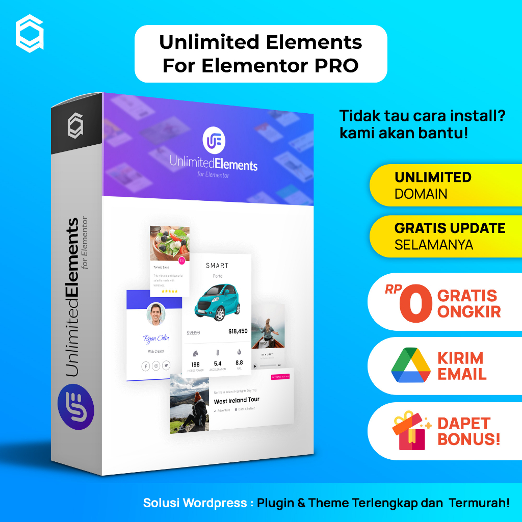Unlimited Elements For Elementor PRO Plugin Wordpress Lifetime Unlimited Domain