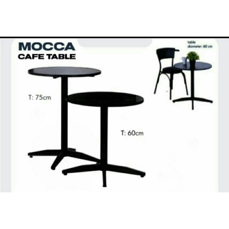 Meja cafe bulat minimalis