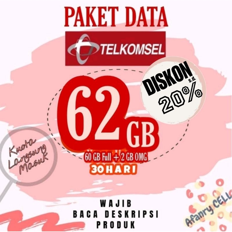 Kuota Simpati 62GB Murah