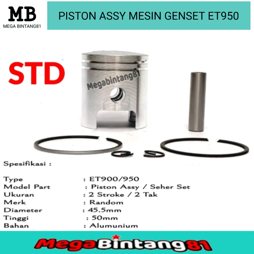 Piston seher mesin genset ET950 STD
