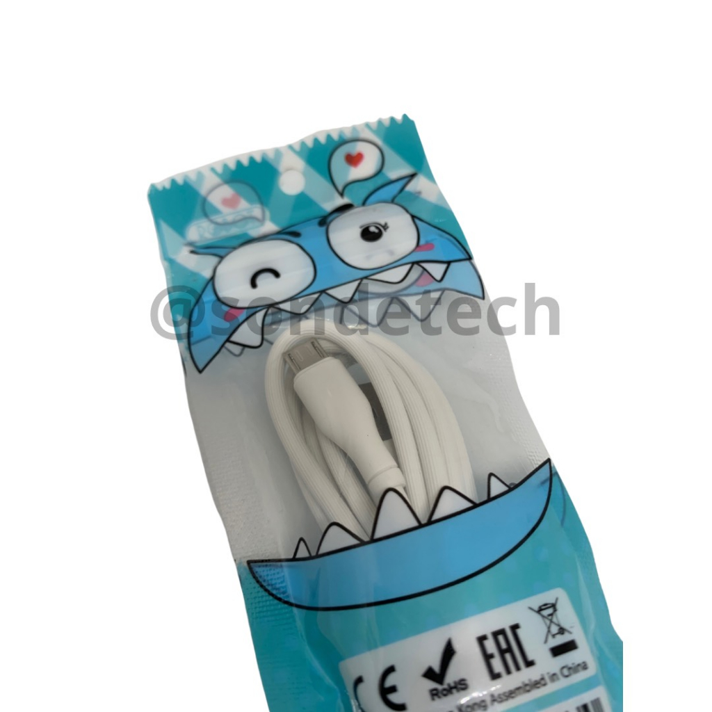 Kabel Data - Mikro - Robot - Putih - Micro USB