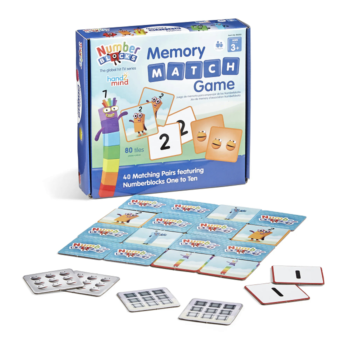 Hand2Mind  - Numberblocks Memory Match Game, Permainan Melatih Memory