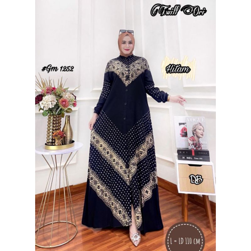 Gamis Twil ori Kaftan Batik Cap