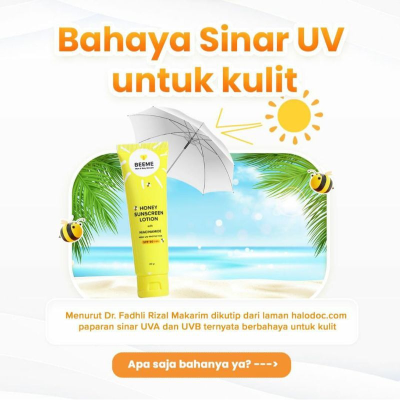 BEEME Honey Sunscreen Lotion