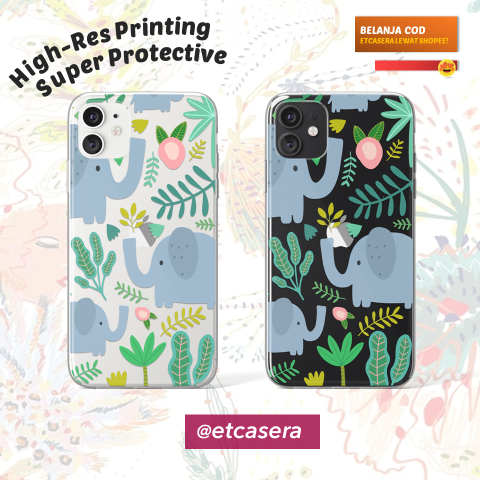 [BISA COD] Boy Elephant | Clear Softcase by @etcasera