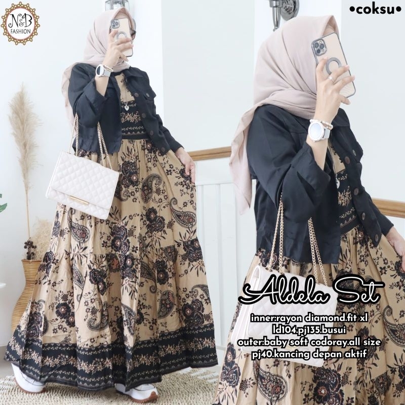 Aldela set maxy jacket N&B