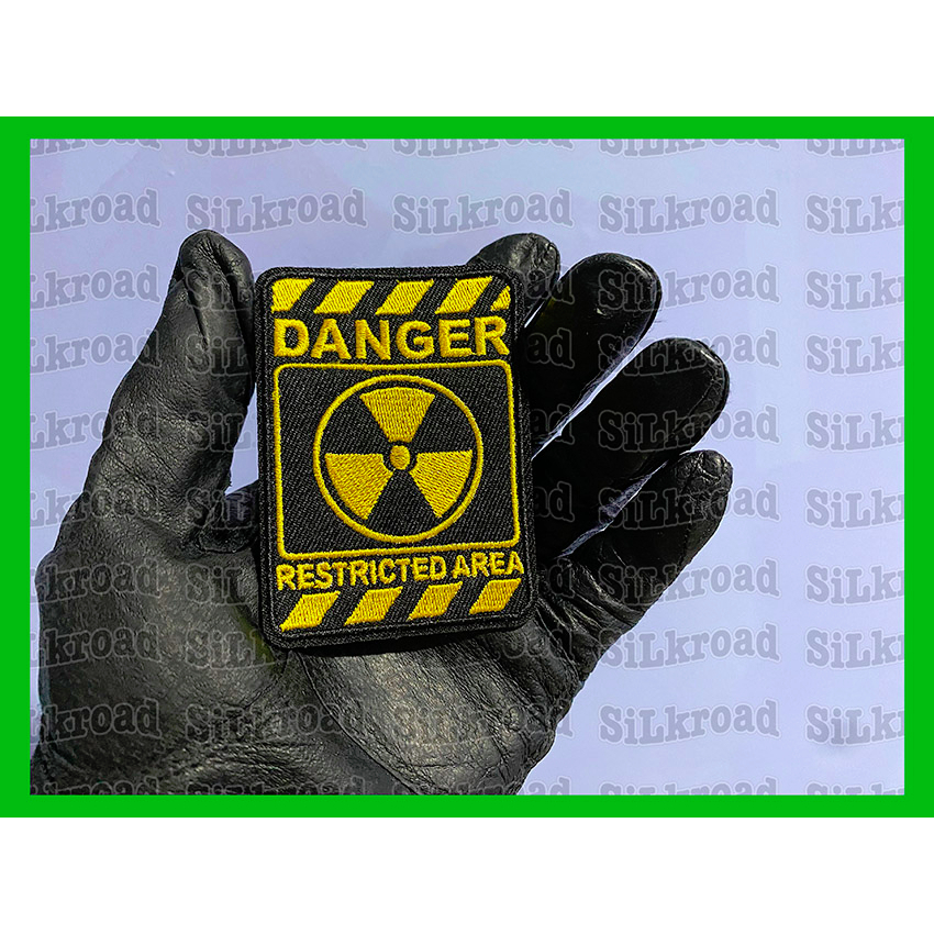 patch emblem danger restricted area iron