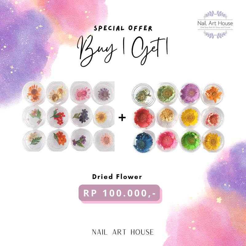 NAIL ART HOUSE Bunga Kering Set