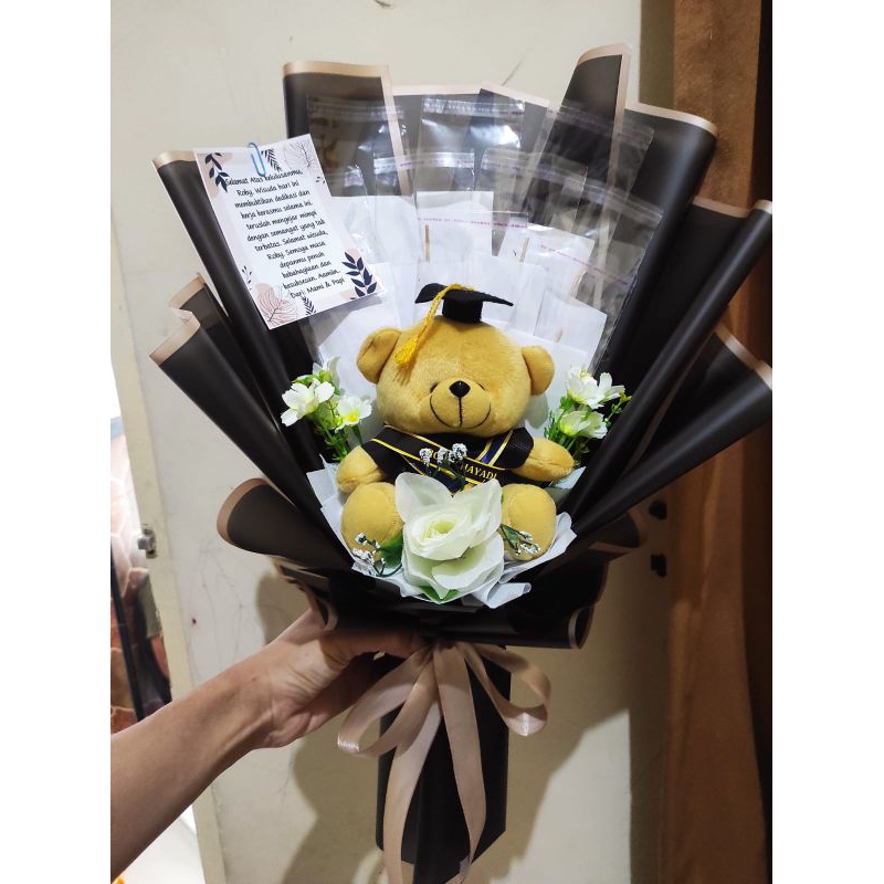 Buket boneka+uang+ucapan| COD| free packing