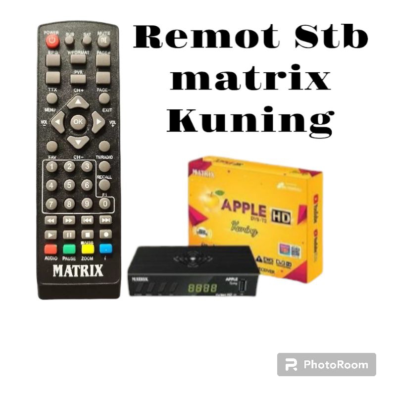Remote Stb matrix kuning/Remote stb matrix Apple hd kuning