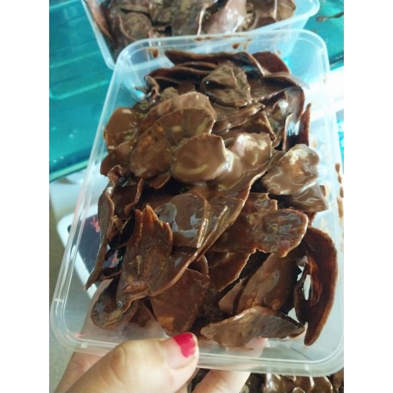 kripik pisang coklat lumer