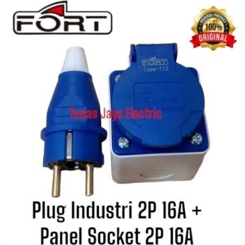 Plug + Socket Surface Industri 16A 2Pole 250V FORT