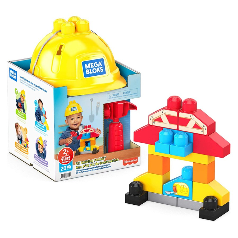 Mega Bloks First Builders Lil' Building Toolkit Construction Helmet