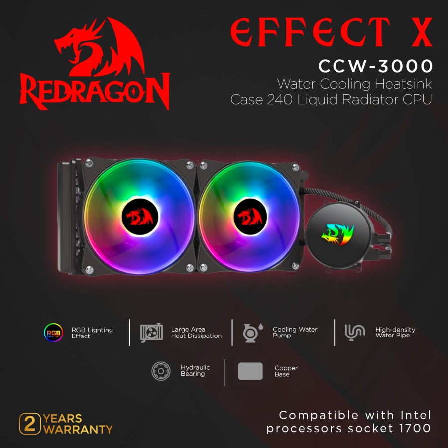 Redragon Water CPU cooler EFFECT X - CCW-3000