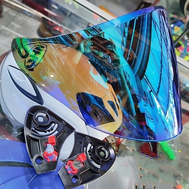 Kaca helm flat visor ink Centro venom open bonus rachet visor