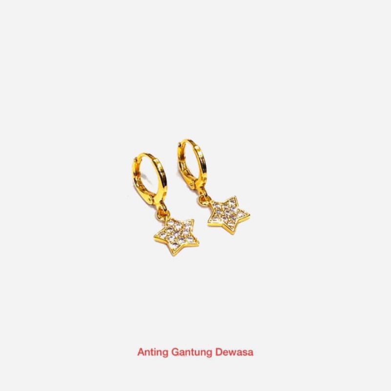 Anting wanita dewasa titanium model bintang