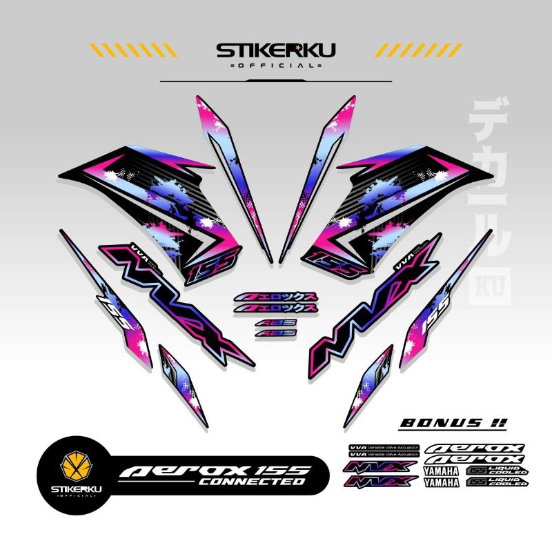 STRIPING AEROX 155/COMBO WARNA