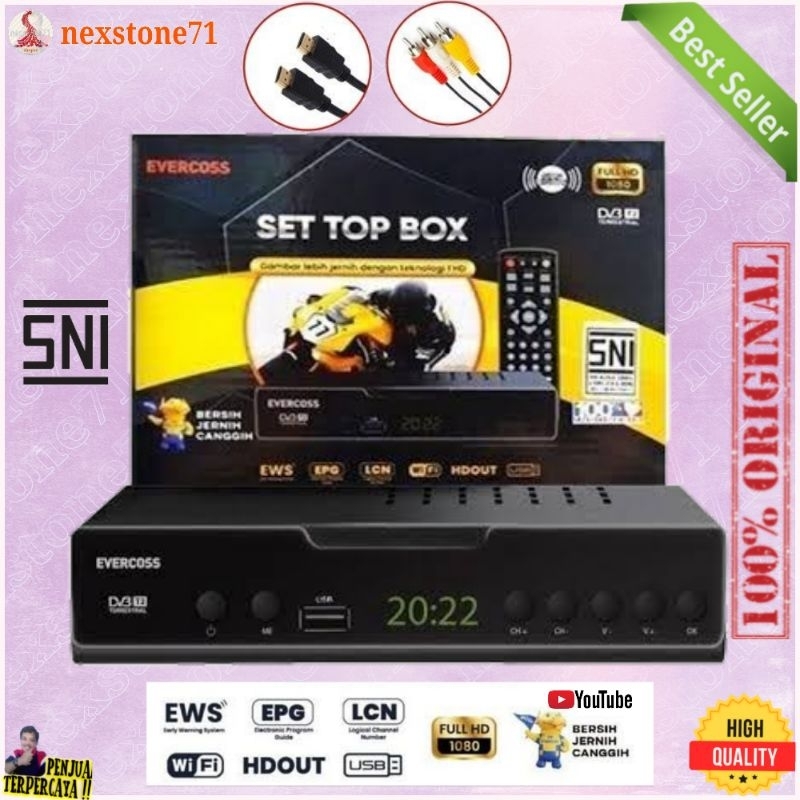 Evercoss Tv Digital Set Top Box Stb Dvb T2 Tbk