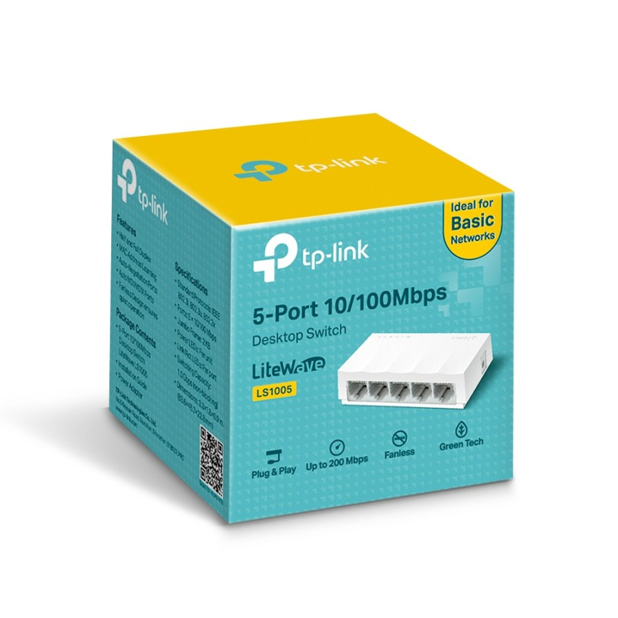 TP-LINK LS1005 5-Port 10/100Mbps Desktop Switch