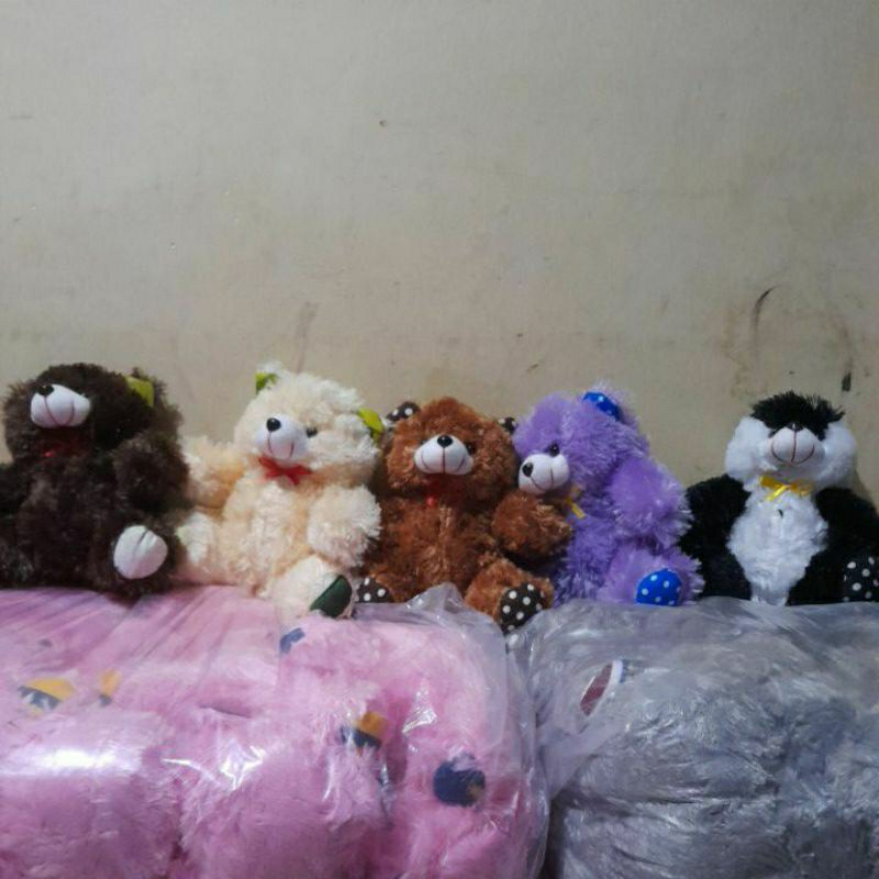 Boneka teddy bear duduk rasfur s