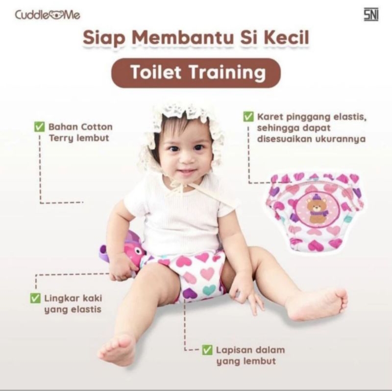 Adjustable training pants cuddleme (celana toilet training)