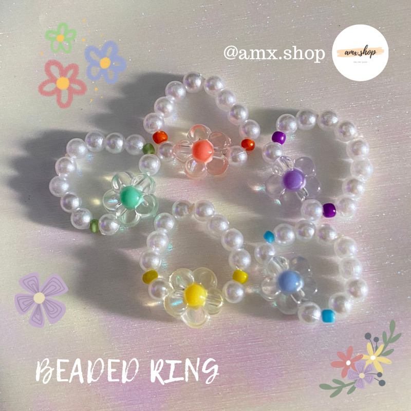 FLOWERS RING / Beaded Ring