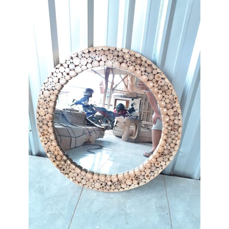 Cermin Model Coin Diameter 80Cm