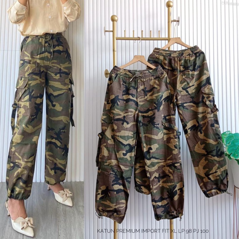 jogger army katun premium