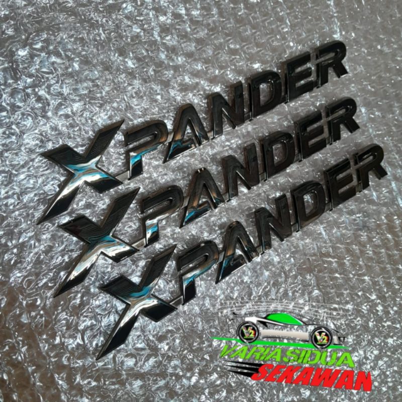 EMBLEM TULISAN XPANDER BLACK CHROME