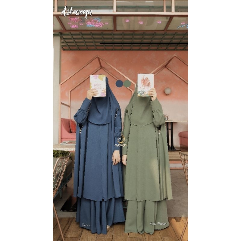 ASHEEQA BY LUCIA AWELLA (ready stock) , gamis set basic
