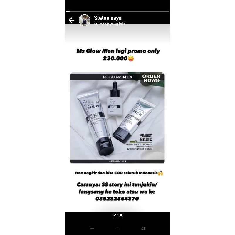 paket ms glow men