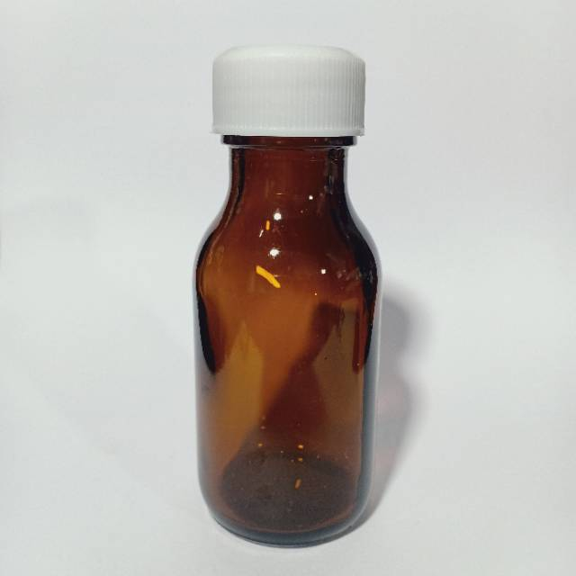 Botol Coklat + Tutup Putih (60 ml)