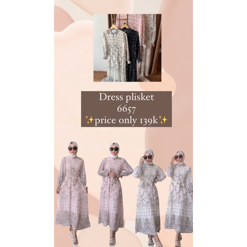 Midi Dress Plisket