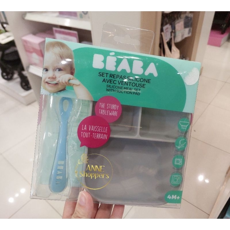 Beaba silicone meal set with suction pad