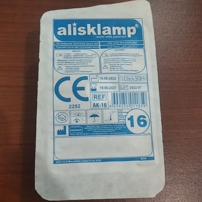 Alisklamp ukuran 16