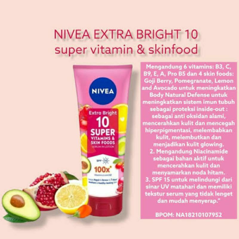 Nivea Extra Bright 180ml
