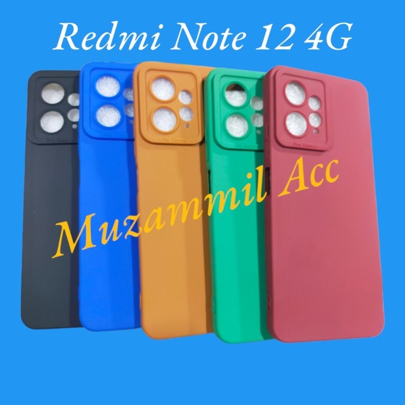 Soft Case Casing REDMI NOTE 12 4G CASE SILIKON TPU MACARON+PELINDUNG CAMERA