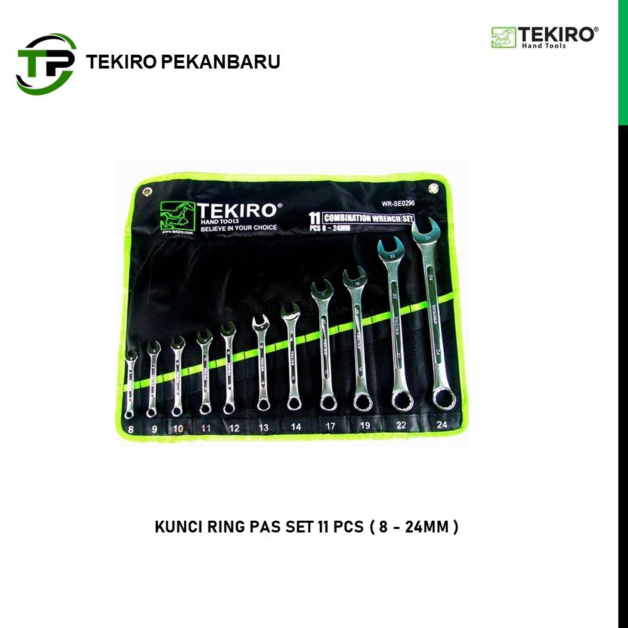 TEKIRO KUNCI RING PAS SET 11PCS 8 - 24MM