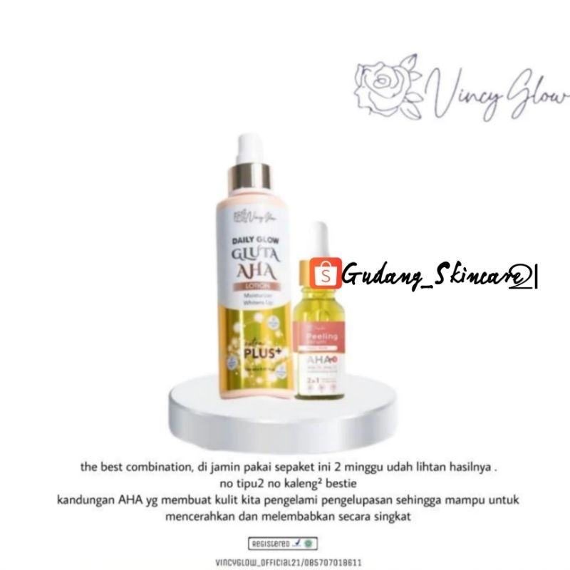 LOTION GLUTA AHA DAN SERUM PEELING BOSTER
