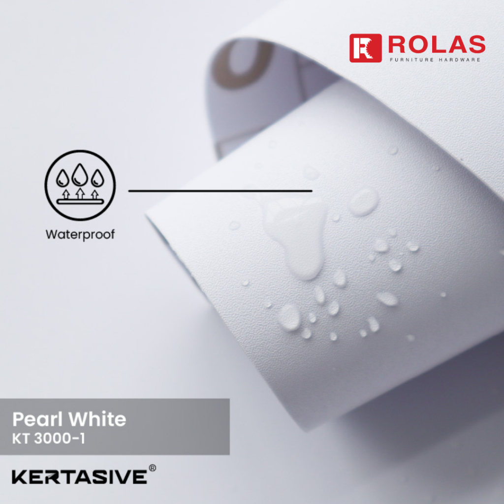 KERTASIVE PEARL WHITE (SOLID) / PVC SHEET / Pelapis Mebel / Kitchen Set
