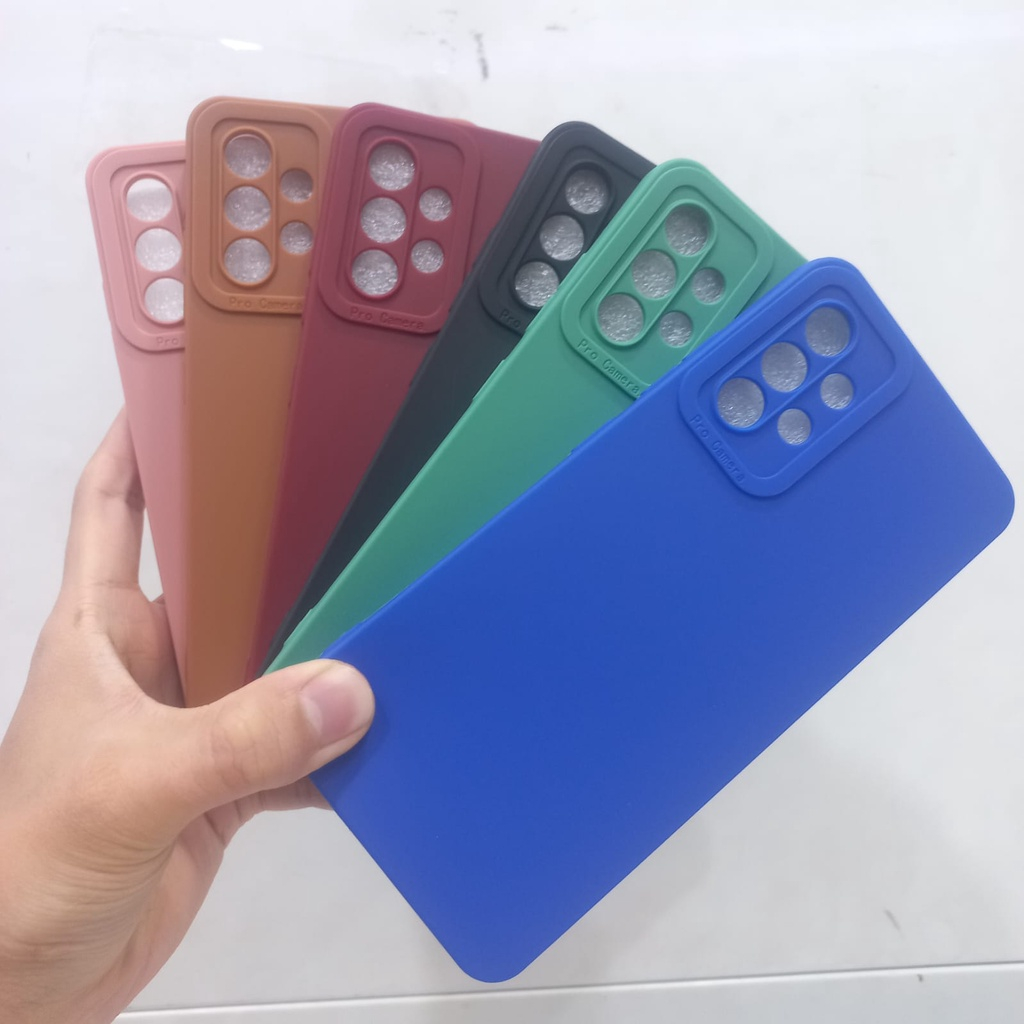 Softcase Premium Pro Camera Samsung A52 , A52s , A72 Case Matte Macaroon