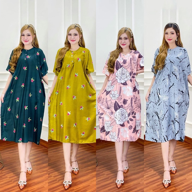 Daster Rayon Premium Busui Jumbo Selutut