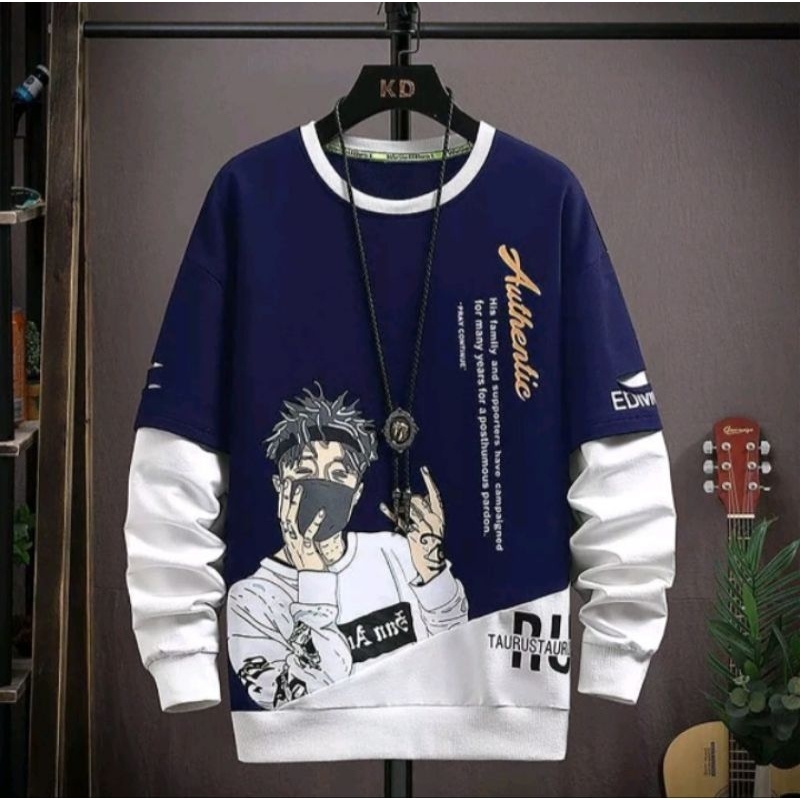 sweater pria motif keren