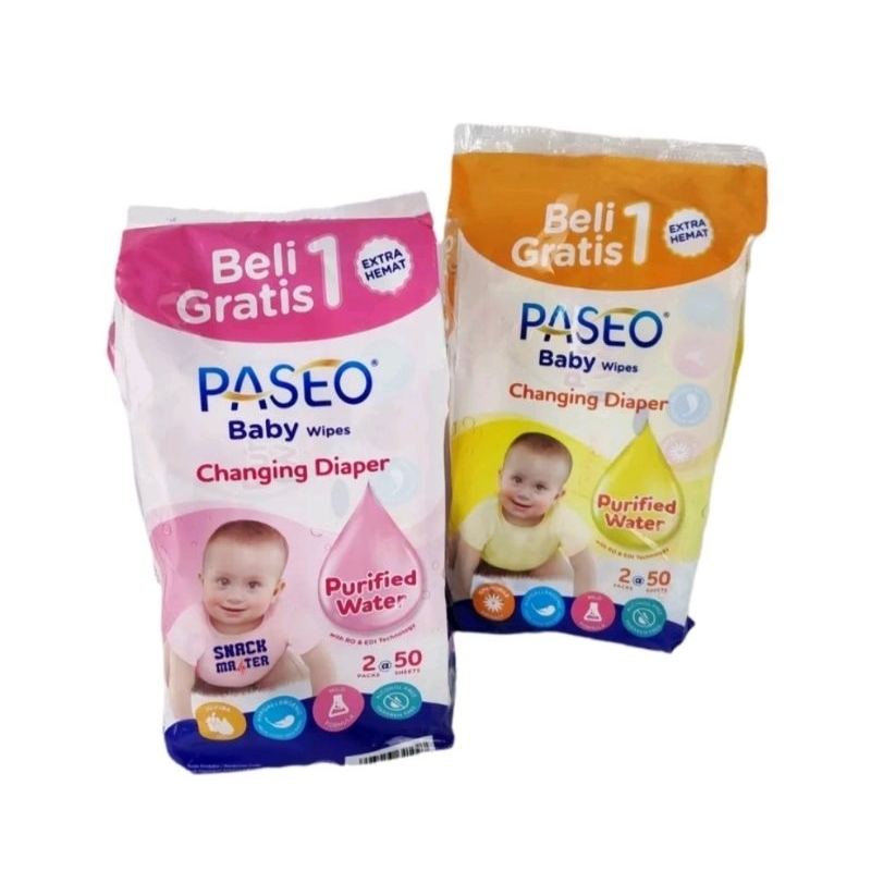 Tissu Basah Paseo 50 sheet