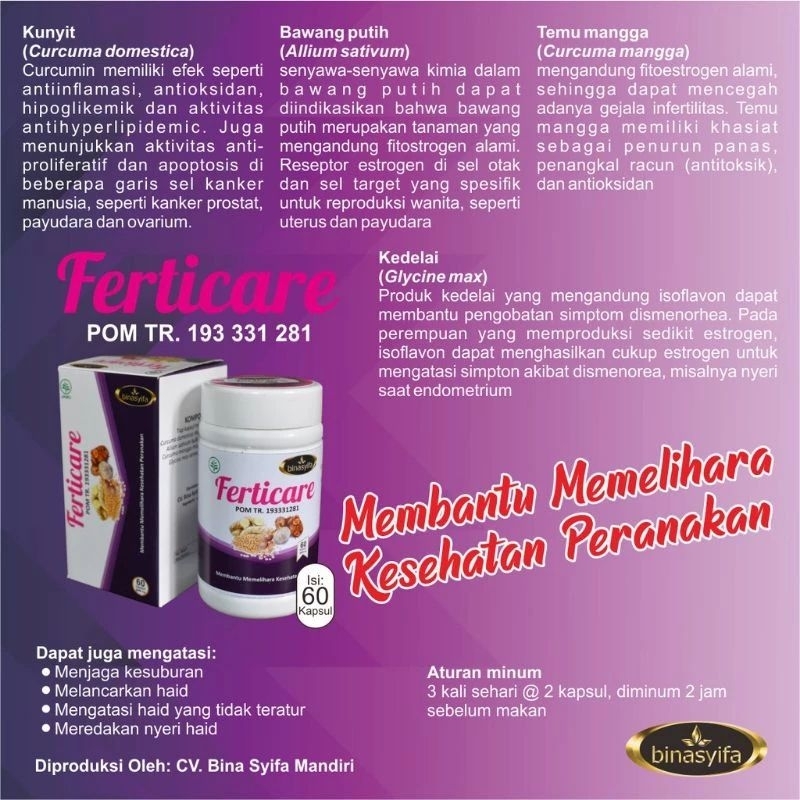 Herbal untuk Program Hamil FERTICARE