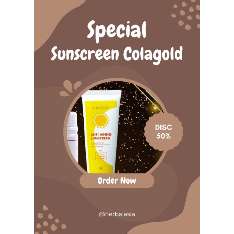 Sunscreen BPOM spf 50+++ Sunscreen Colagold