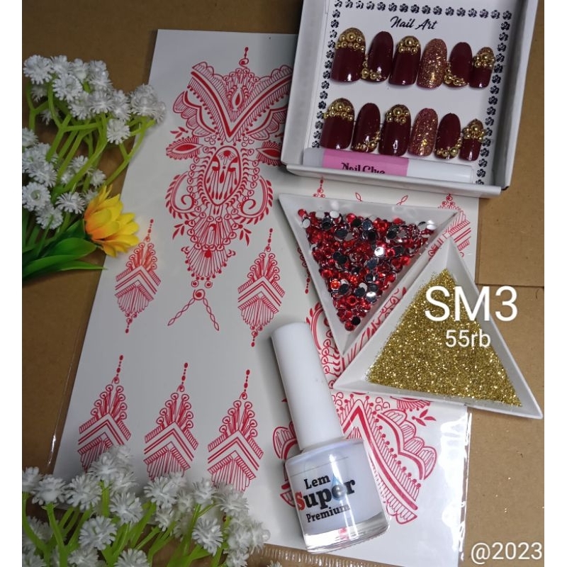 Sticker Henna Merah SM3