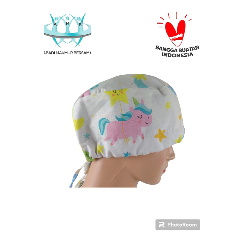 Headcap medis Abramed white unicorn