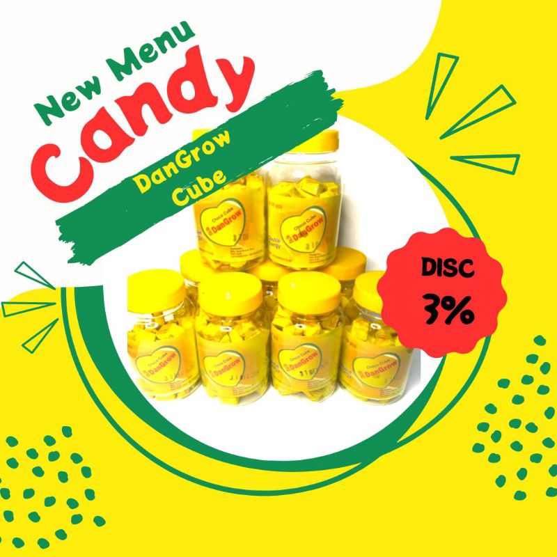 PERMEN DANGROW CANDY CUBE 60pcs  MURAH VIRAL